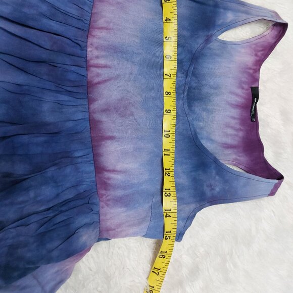 Minumum Women’s Sleeveless Tiered Tie-Dye Dress Size 38 - Picture 4 of 7